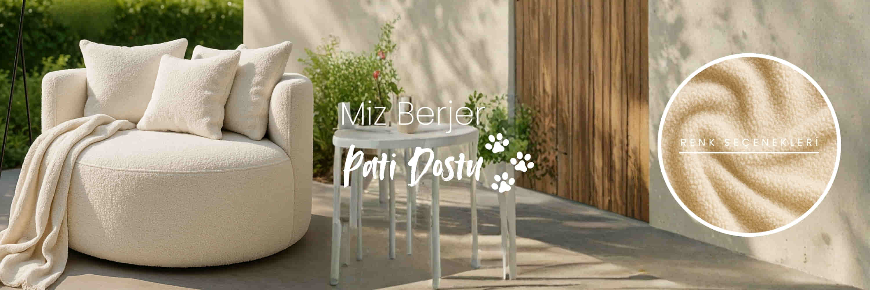 Miz Berjer şimdi pati dostu kumaşı ile çok daha sevimli!